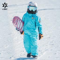 LDSKI Crianças Ski Suit Crianças Waterproof Windproof Thermal Snow Clothing Set Snowboarding Inverno Warm Boy Girl One Piece Ski Suit - Image 3