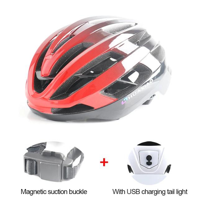 Capacete de Ciclismo Unissex Ultraleve com Luzes Traseiras Recarregáveis e Design Integral para MTB e Estrada