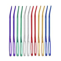 Conjunto agulhas costura olho 4 unidades, tapeçarias dobradas, agulha crochê - Image 1