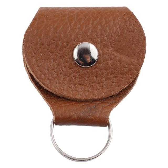 Suporte de Couro para Picaretas de Guitarra com Bloco para Palhetas e Acessórios para Chaveiro