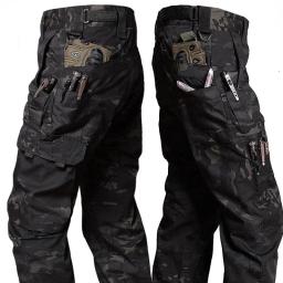 Calça tática militar de carga masculina, calça casual solta, multi bolsos, resistente ao desgaste, para treinamento ao ar livre, caminhada - Image 5