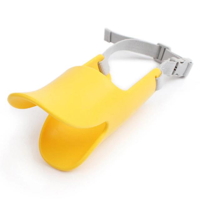 Tampa de Cão Ajustável em Nylon com Focinho de Silicone Duckbill Respirável para Controle de Mastigação e Treinamento Anti-Mordida