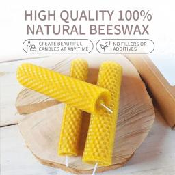 Cera de abelha natural para vela fazendo, DIY vela rolamento Kit, Fundação, artesanato decoração, artesanal, 10pcs - Image 4