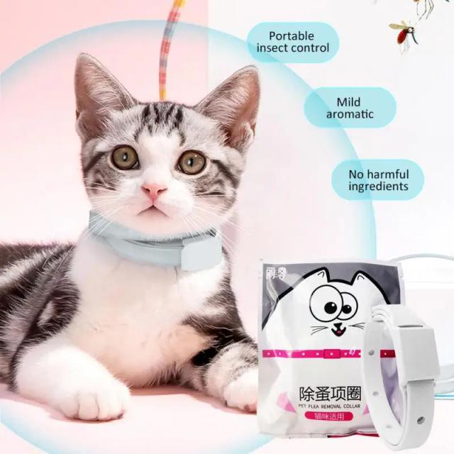 Coleira Ajustável para Controle de Pulgas em Cães e Gatos