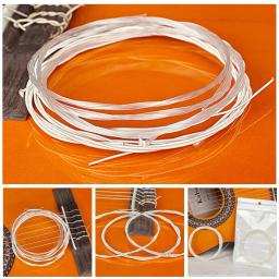 Cordas de guitarra clássica Set, Super Light, Guitarra clássica, Metal transparente, Nylon, Peças de reposição Acessórios, 6 pcs - Image 3