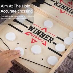 Catapulta de futebol de mesa xadrez dupla batalha jogo de hóquei no gelo adulto interação pai-filho brinquedos de festa de família das crianças - Image 5