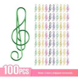 Marcadores de metal multicolor para entusiastas da música, clipes de papel, nota musical bonito, Paperclip, cartão do convite do partido, 30 pcs, 50 pcs, 100pcs - Image 1