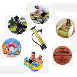Bola de bicicleta portátil multifuncional, bomba de bicicleta de alta pressão, agulha dourada, futebol e basquete, 1 pc, 3pcs - Image 2