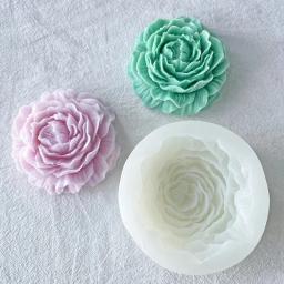 3D Grande Peônia Silicone Vela Mold, DIY, Handmade, Flor Criativa, Aromaterapia, Gesso, Resina, Sabonete Making, Kit de Suprimentos, Home Presentes - Image 2