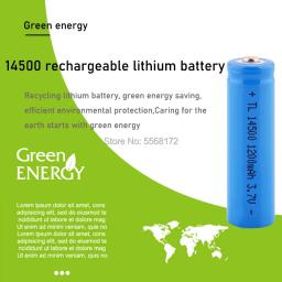 14500 baterias recarregáveis de íon-lítio de 1200mah 3.7V Volt 14500 Bateria de lítio para brinquedo de tocha de câmera - Image 4