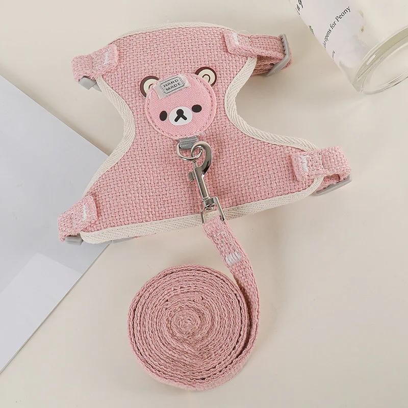 Coelho bonito Arnês e Leash Set, Bunny Pet Acessórios, Coletes, Outdoor Walking, Newest Pet Supplies - Image 1