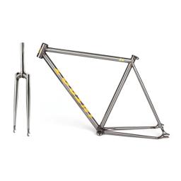 INTRO7-Fixed Gear Bike Frame, 700C Fixie bicicleta, ciclismo Framesets, 52 55cm, CR-MO - Image 2