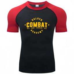 Camisas de compressão atléticas impressas para homens, secagem rápida, protetor de erupção respirável, tops apertados, MMA, BJJ, verão - Image 5