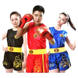 Shorts e camisetas Dragon para homens e mulheres, shorts esportivos MMA Muay Thai, uniforme Kick Boxing, Wushu Trunks, conjunto de roupas esportivas DEO - Image 1