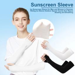 Luvas de proteção solar UV, luvas sem dedos de ciclismo, Muff legal, seda de gelo, capa elástica do braço, condução, anti-queimaduras solares, verão, 1-10 par - Image 3
