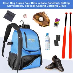 Mochila Feminina de Beisebol Bolsa de beisebol utilitária para crianças Equipamentos esportivos para treinamento Bolsa para luvas de beisebol Artigos para prática de softbol - Image 4