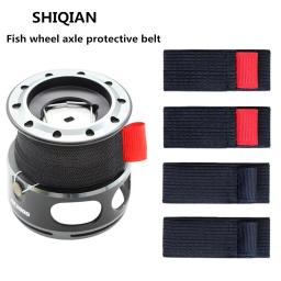 Shiqian carretel de linha de pesca de 4 peças/saco com flexível preto e vermelho elástico protetor de carretel de pesca polia acessórios s m l ll conjunto - Image 1