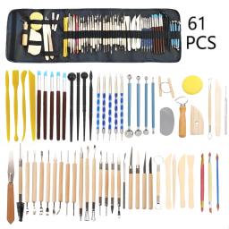 Cerâmica Clay Sculpting Conjunto de Ferramentas, Suavização Cera Escultura, Cerâmica Polymer Shapers, Modelagem Esculpida, DIY Tool Sets, 61 Pcs, 25Pcs - Image 1