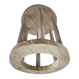 Suporte para alimentos de madeira para coelhos, suporte cilíndrico, alimentador de feno, suporte para pequenos animais, coelho, chinchila, cobaias, pequenos animais de estimação - Image 1