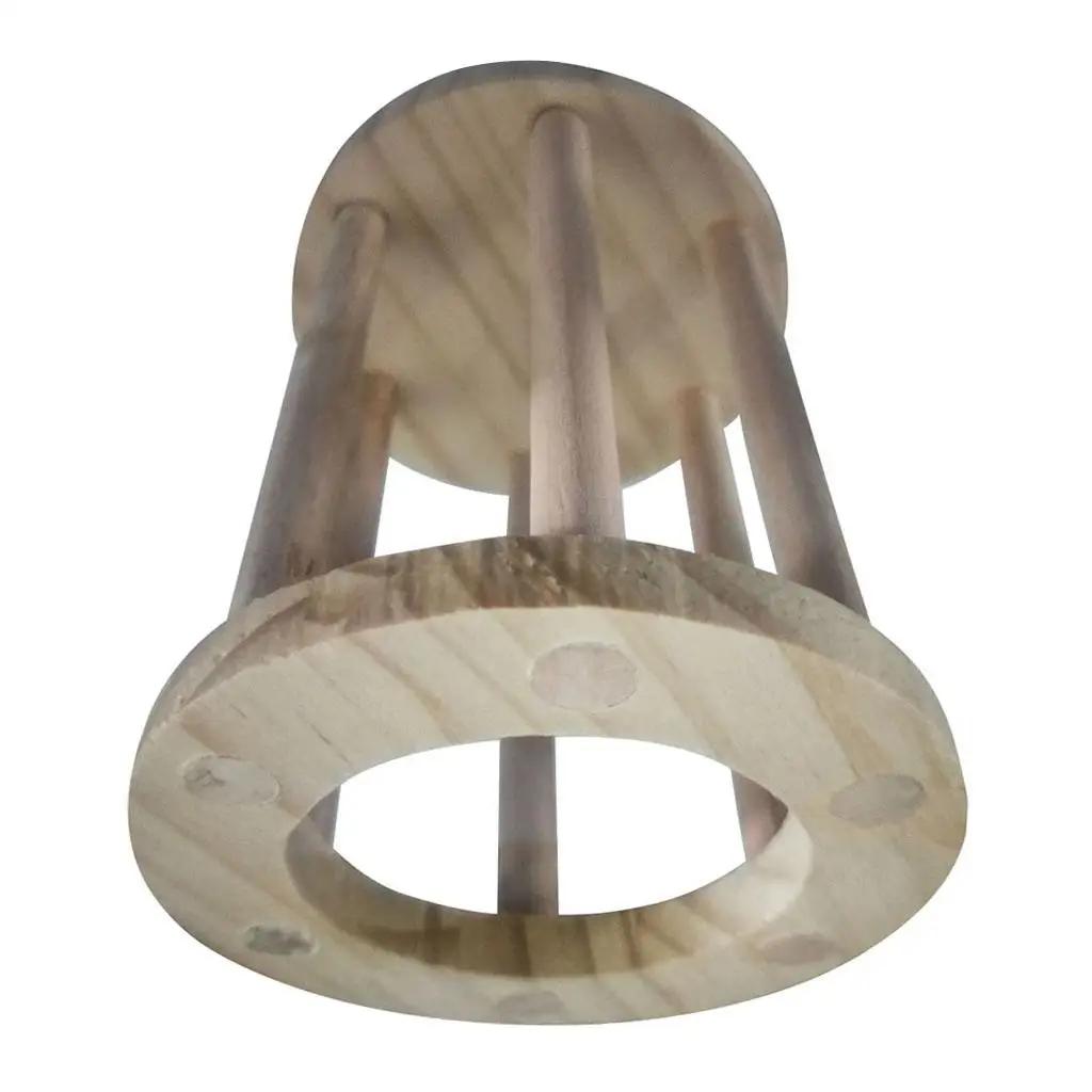 Suporte para alimentos de madeira para coelhos, suporte cilíndrico, alimentador de feno, suporte para pequenos animais, coelho, chinchila, cobaias, pequenos animais de estimação - Image 1