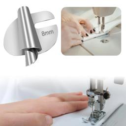 Pé de pressão de aço inoxidável laminado, Universal Sewing Scroll, Hemmer Foot, Ferramentas de artesanato, Acessórios DIY, 3mm-10mm - Image 4