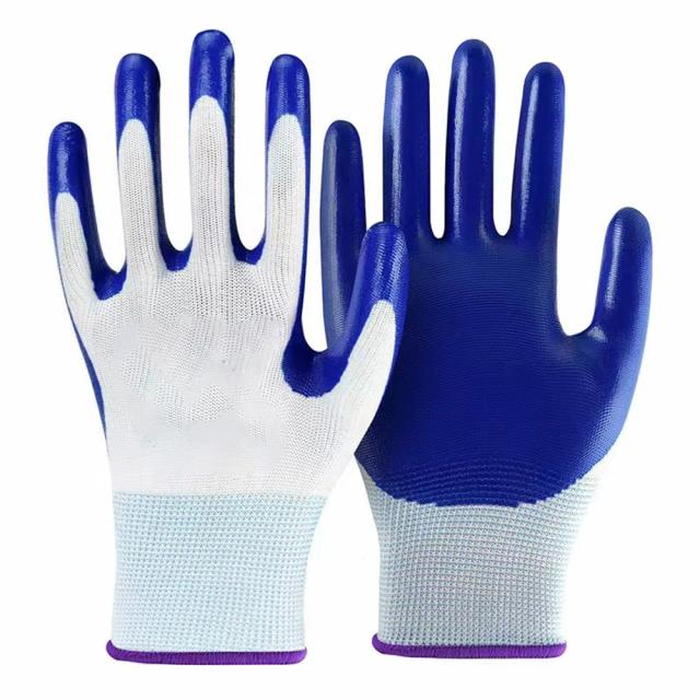 Luvas de Trabalho de Segurança em Nylon para Jardinagem e Indústria com Revestimento de Nitrilo Premium e Excelente Aderência 2024