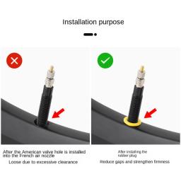 4 pçs leve bicicleta schrader válvula aro plug aro da roda mini tubo interno adaptador de borracha plug plástico prático - Image 5