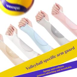 1 par de mangas de braço e suporte de pulso para passagem de vôlei com almofada de proteção para meninas meninos adultos mangas protetoras mais quentes - Image 3