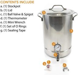 Aço inoxidável Craft Beer Brew Fermentador com termômetro, DIY Whisky Wine Brandy e Uso Doméstico, 60L Destilaria - Image 5