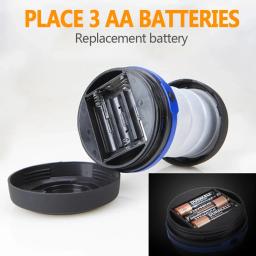 Telescópico e dobrável LED Camping Light, Tent Light portátil, Night Light, Lanterna de emergência, usar bateria AA, Novo - Image 5