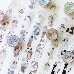 Adesivos de fita Washi para artes e ofícios, fitas florais Washi, fita lavável, fita decorativa para diário, diários DIY - Image 1