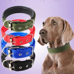 Coleiras de Nylon ajustáveis para Pet, alça de pescoço para cães pequenos, médios, grandes, gola de gato, coleira acolchoada de espuma, acessórios para cães - Image 1