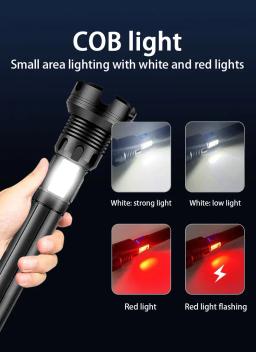 Xhp390 lanterna mais poderosa usb recarregável luz forte militar tático lanterna acampamento caça ao ar livre tocha - Image 3