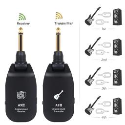 Sistema Sem Fio De Transmissor E Receptor De Guitarra, Recarregável Embutido, 4 Canais, Acessórios De Guitarra Baixo Elétrica - Image 2