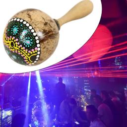 Martelo de areia artesanal Natural Coconut Shell, percussão profissional, instrumento musical para meninos e meninas, hand shaker, maracas, 1pc - Image 2