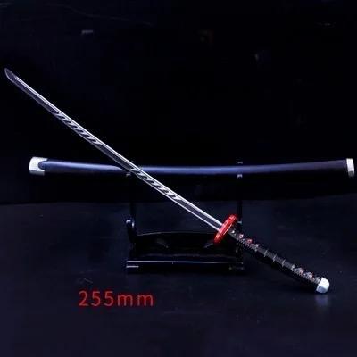 255mm katana espada modelo japonês anime cosplay metal adereços liga anime batalha arma coleção presente das crianças decoração para casa - Image 1