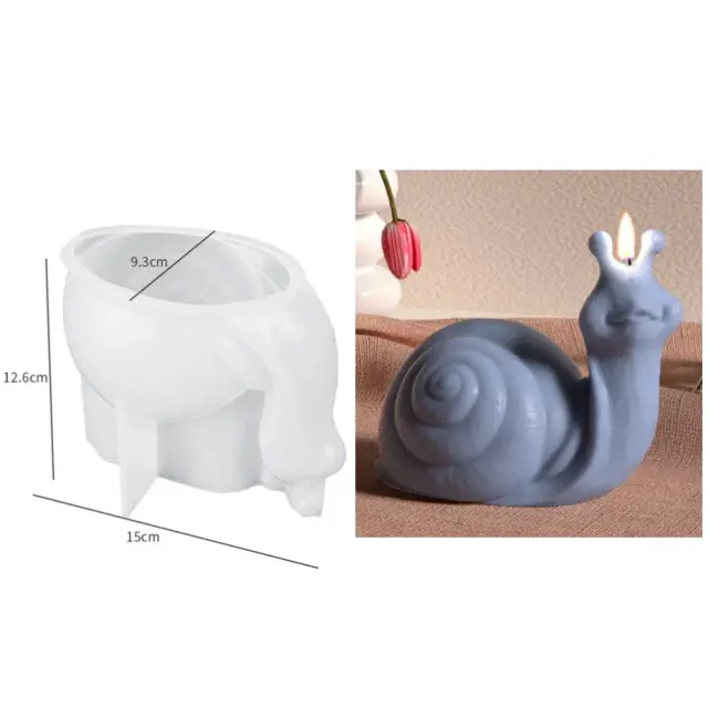 Molde de Silicone para Caracol com Esqueleto - Ideal para Artesanato em Gesso e Resina Epóxi