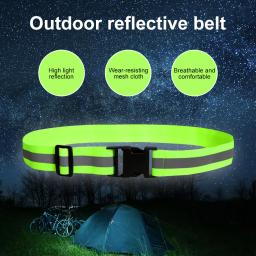 Alta Visibilidade Reflective Belt para Night Safety Gear, Cintura Elástica Ajustável, Banda de Aviso, Corrida e Ciclismo - Image 4