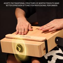 Cajon tambor de madeira com alça ajustável, 3 em 1 tambor de mão plana, instrumento de percussão, tambor portátil para viajar e festa - Image 2