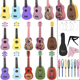 IRIN-Ukulele havaiano para iniciantes, guitarra de desenhos animados, mini instrumentos de cordas, presente infantil com bolsa, 21in - Image 1