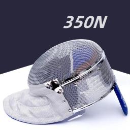 Máscara de esgrima 350n epee capacete engrenagens das mulheres dos homens crianças capa facial esgrima chapelaria com babador acolchoado esgrima equipamentos de proteção - Image 2