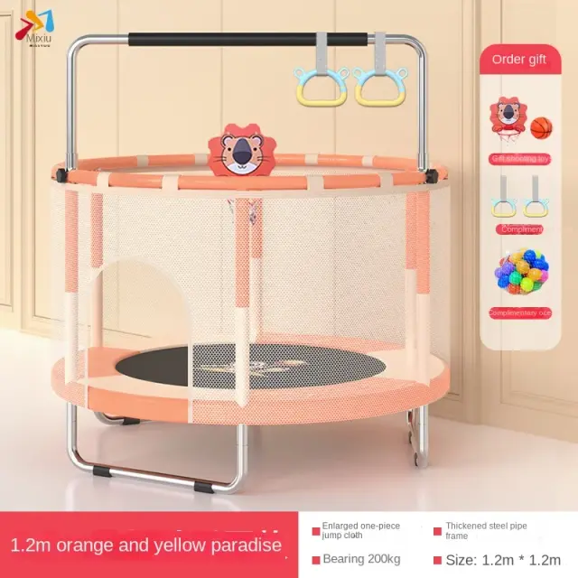 Conjunto de trampolim de ginástica seguro para crianças, com múltiplos tamanhos - presente ideal de aniversário