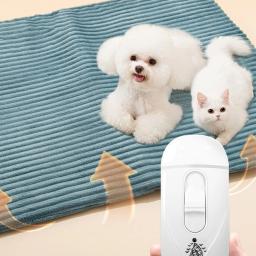 Almofada de aquecimento usb animais de estimação cobertor quente inverno calor cama gato cão almofada aquecimento elétrico inverno quente tapete animais estimação aquecedor tapete - Image 3