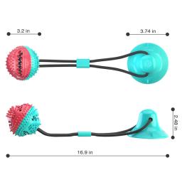 Bola de corda de ventosa interativa para cães pequenos e grandes, limpeza dos dentes, brinquedos para mastigar Golden Retriever - Image 2