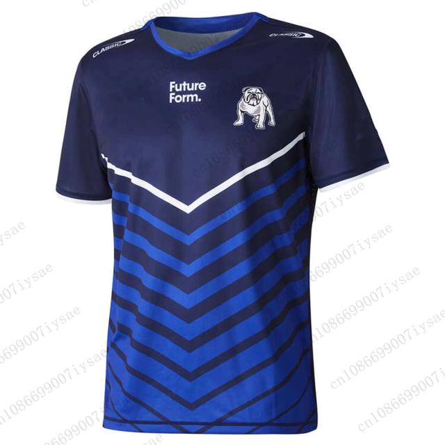 Camisola de Rugby Bulldogs Masculina: Uniforme Respirável para Adultos e Crianças - Nova Chegada 24/25