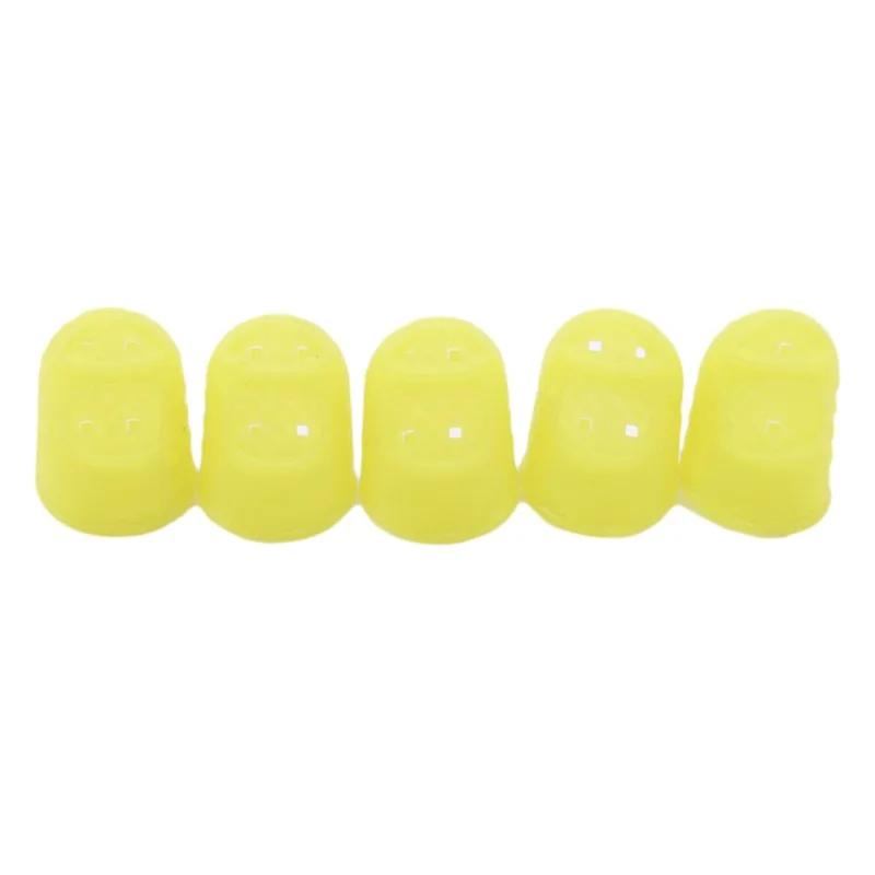 3/5/15 pçs dedais de silicone multifuncionais escavados respirável manga protetora do dedo diy artesanato acessórios de costura - Image 1