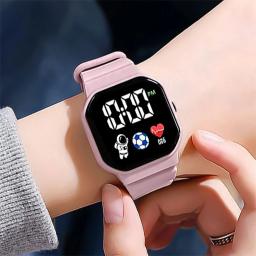 Mulheres e homens Digital LED relógio esportivo, relógio eletrônico, casual, simples, silicone, feminino, moda - Image 1