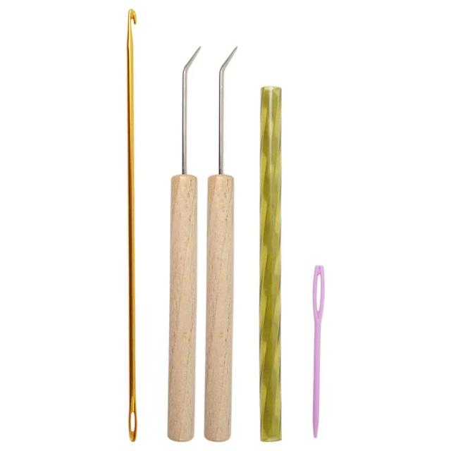 Kit Completo de Ferramentas para Iniciantes: Canetas de Tricô, Ganchos de Crochê e Lãs Práticas para Cachecóis e Chapéus