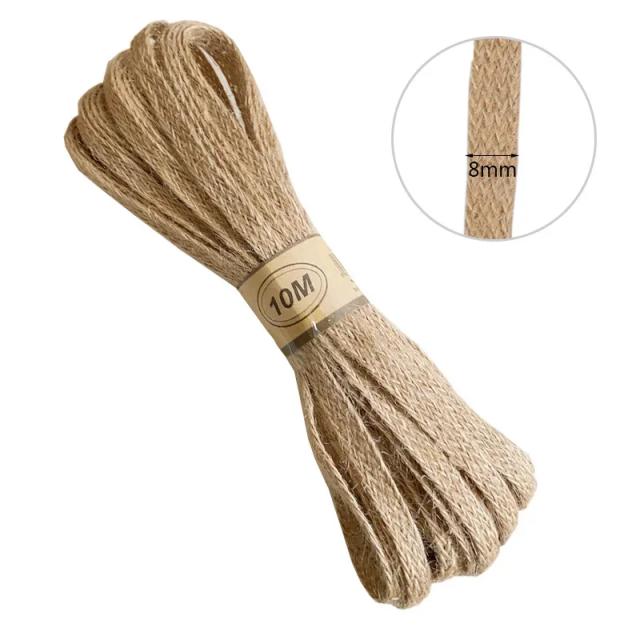 Corda de Juta Natural e Cabos de Cânhamo Trançados para Decoração de Casamento DIY - Fitas Artesanais em Diversos tamanhos