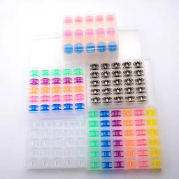 Carretéis de plástico vazio para máquina de costura Caixa de armazenamento de acrílico transparente Organizador para fios de bordar com bobinas, ferramentas, ferramentas, 25, 30 pcs - Image 1